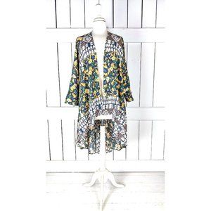 Oneill floral tribal print kimono cover up jacket